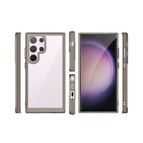 Case Transparente con Borde de Color Samsung S24 Ultra Grey