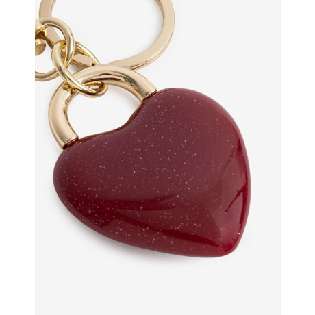 Llavero De Corazón Combinacion Bicolor