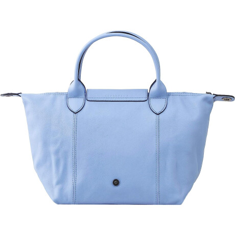 Longchamp -Cartera de cuero plegable, Le pliage cuir Celeste