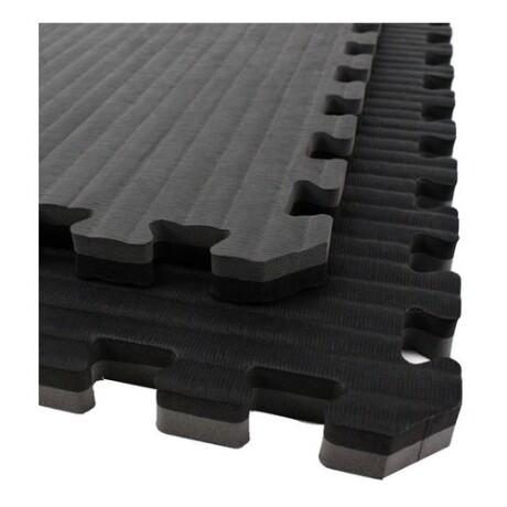 Piso De Goma Eva Tatami Yoga Encastrable 1m X 1m X 2cm Negro