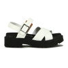 Sandalias Mujer Vizzano Tiras Cruzadas Y Hebilla Blanco-negro