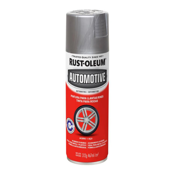 AEROSOL WHEEL AUTO LLANTAS ACERO BRILLANTE RUST OLEUM AEROSOL WHEEL AUTO LLANTAS ACERO BRILLANTE RUST OLEUM