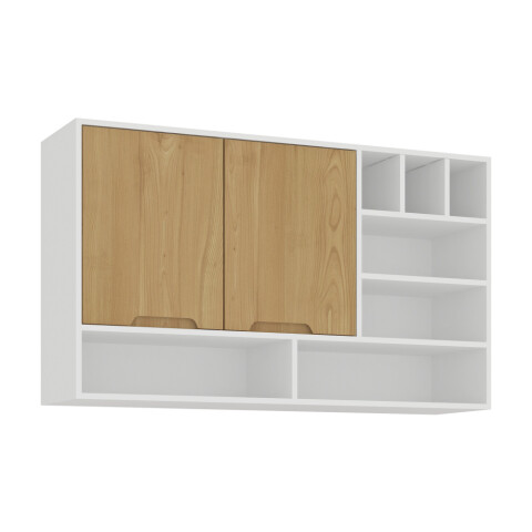 [OUTLET] Aéreo Alacena Modular de Cocina con Vinera en MDP - Madera - Línea Melilla - Blanco [ARMADO SOLO RETIRO] [OUTLET] Aéreo Alacena Modular de Cocina con Vinera en MDP - Madera - Línea Melilla - Blanco [ARMADO SOLO RETIRO]