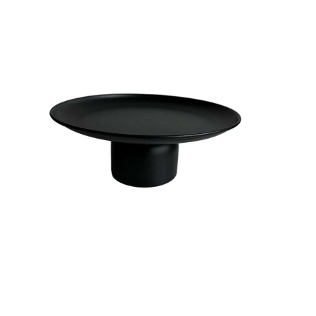 PLATO SOPORTE METÁLICO 25X10CM NEGRO