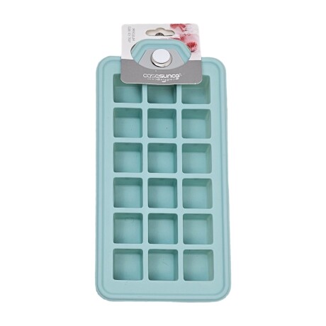 Cubetera Hielera Bandeja en Silicona para 18 Cubos de Hielo Verde