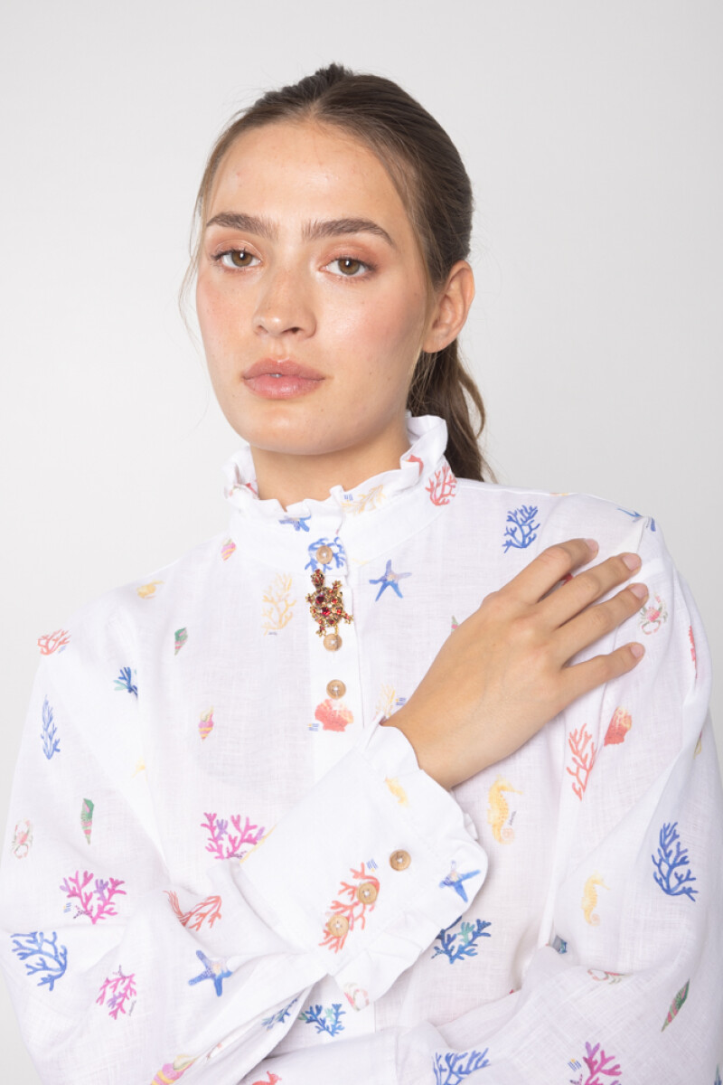 Camisa Ota Print Sea Multicolor