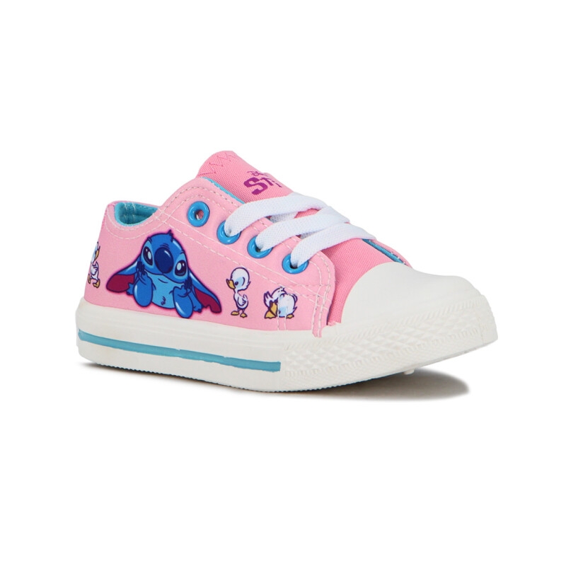 Championes Niña Disney Stitch Rosado-celeste