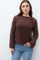 Sweater calado chocolate