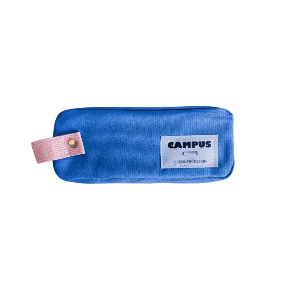 Cartuchera Campus Rectangular Un Cierre Con Asa Color Azul Oscuro #CARTUCHERA CAMPUS RECTANGULAR UN CIERRE CON ASA COLOR AZUL OSCURO