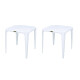 Set x2 Mesa cuadrada 70 x 70 cm Bela Vista Blanca