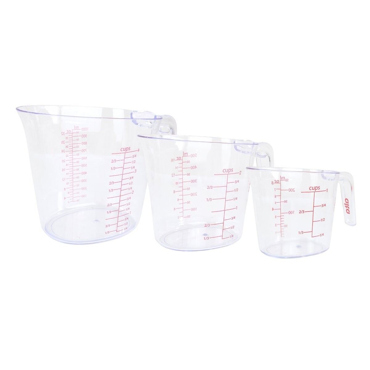 Set de 3 jarras medidoras de acrilico 