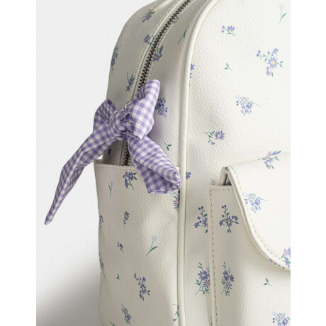 Mochila Solapa Flores Estampado Flores