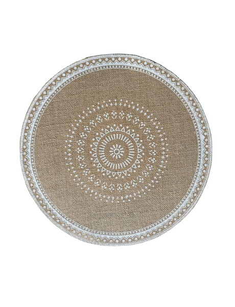 INDIVIDIUAL YUTE D38CM NATURAL/BLANCO INDIVIDIUAL YUTE D38CM NATURAL/BLANCO