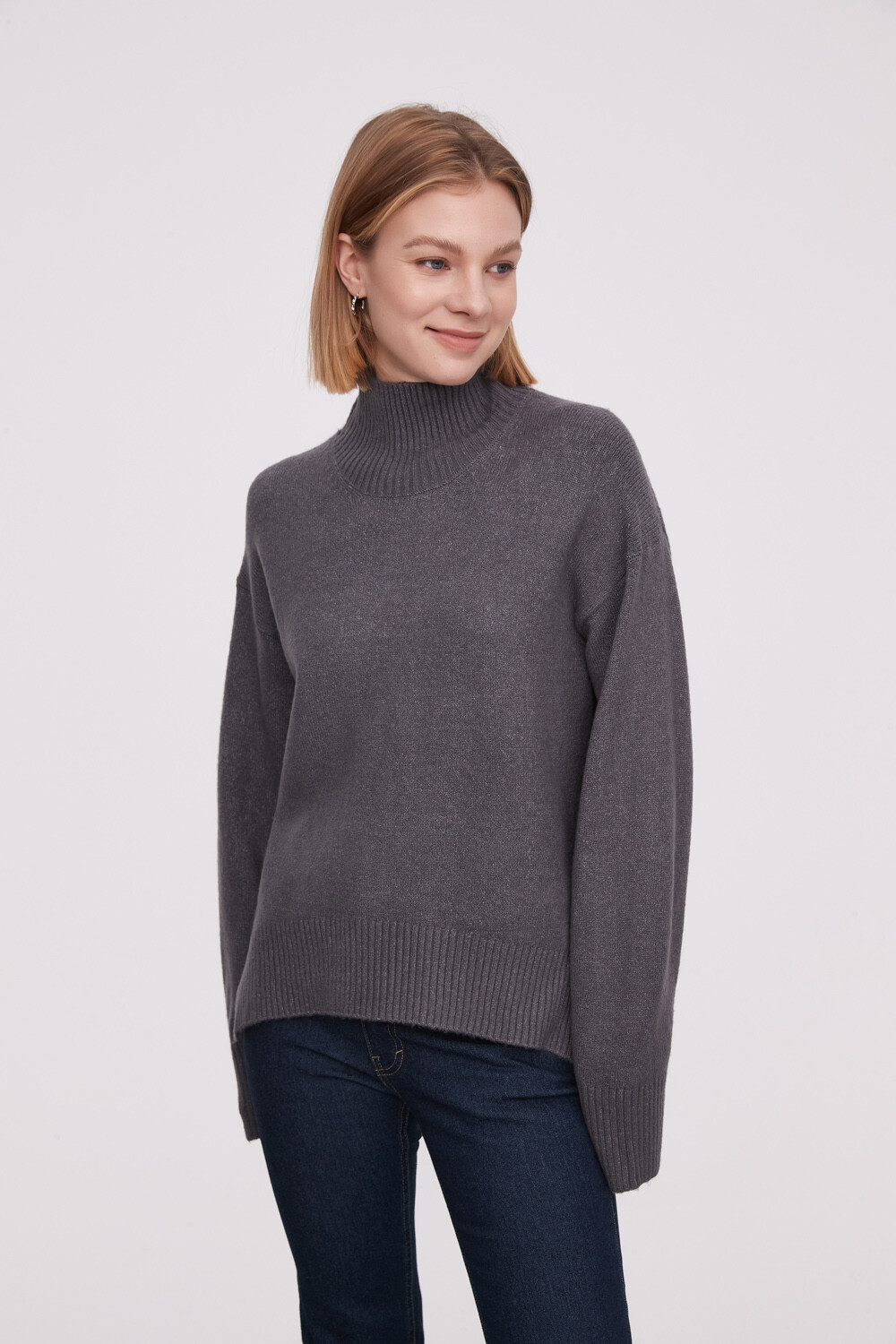 Sweater Koali Gris Melange Oscuro