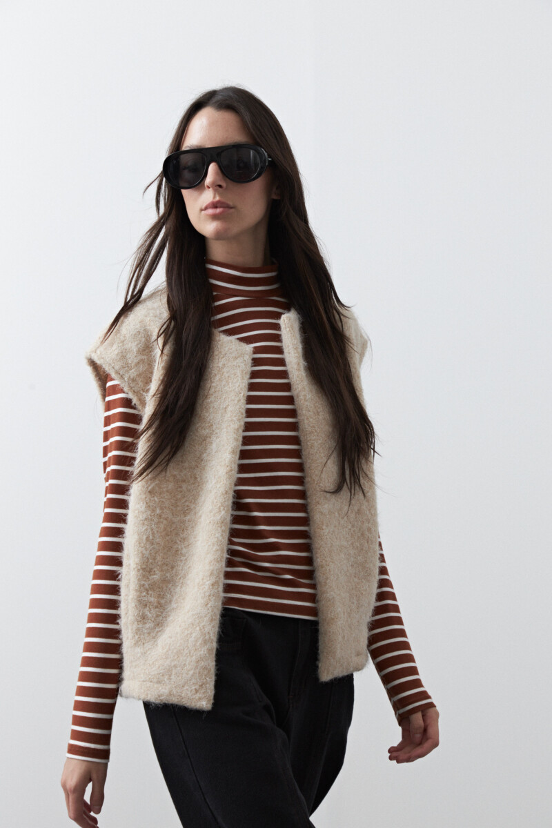 CHALECO MAGLIA Beige