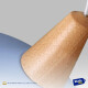 Lampara Colgante Metal Nordica Plato Deco Simil Madera Led Azul