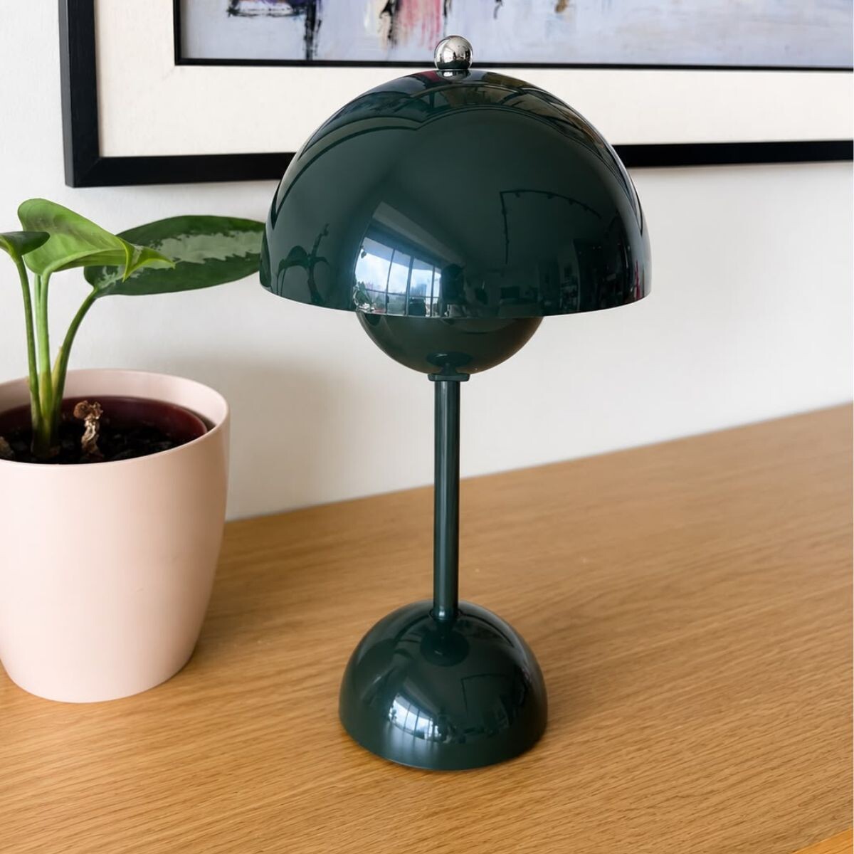 Lámpara de mesa táctil recargable - Verde 