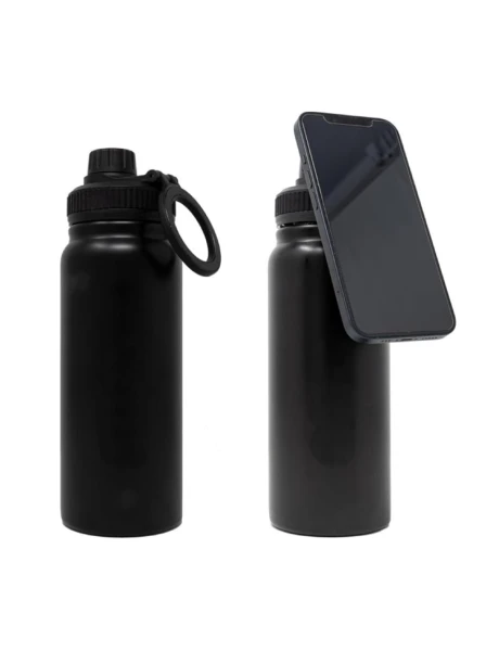 BOTELLA TERMICA CON IMAN P/CELULAR 960ML NEGRO BOTELLA TERMICA CON IMAN P/CELULAR 960ML NEGRO