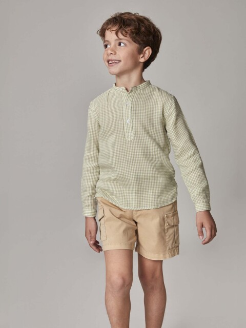 Pantalon Corto Cargo Marron