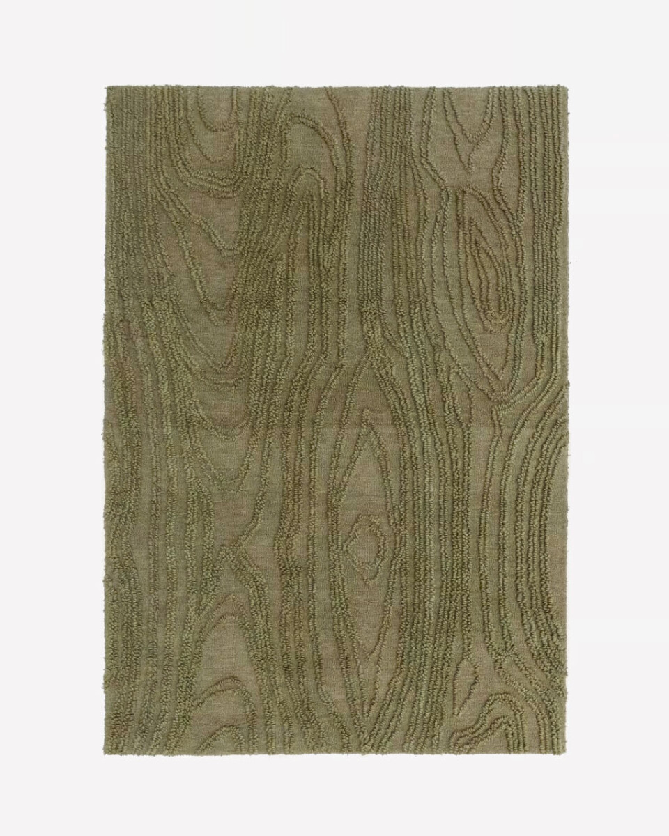 Alfombra Veiza de lana verde 160 x 230 cm 