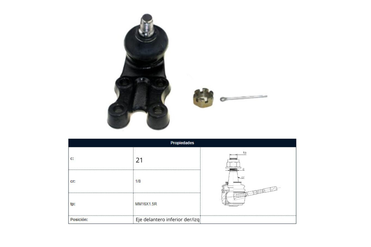 Rotula Del Hyundai H1 Carroceria A1 04-07 Der/Izq Rotula Del Hyundai H1 Carroceria A1 04-07 Der/Izq