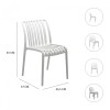 Silla de Exterior Omega Blanco Tiza