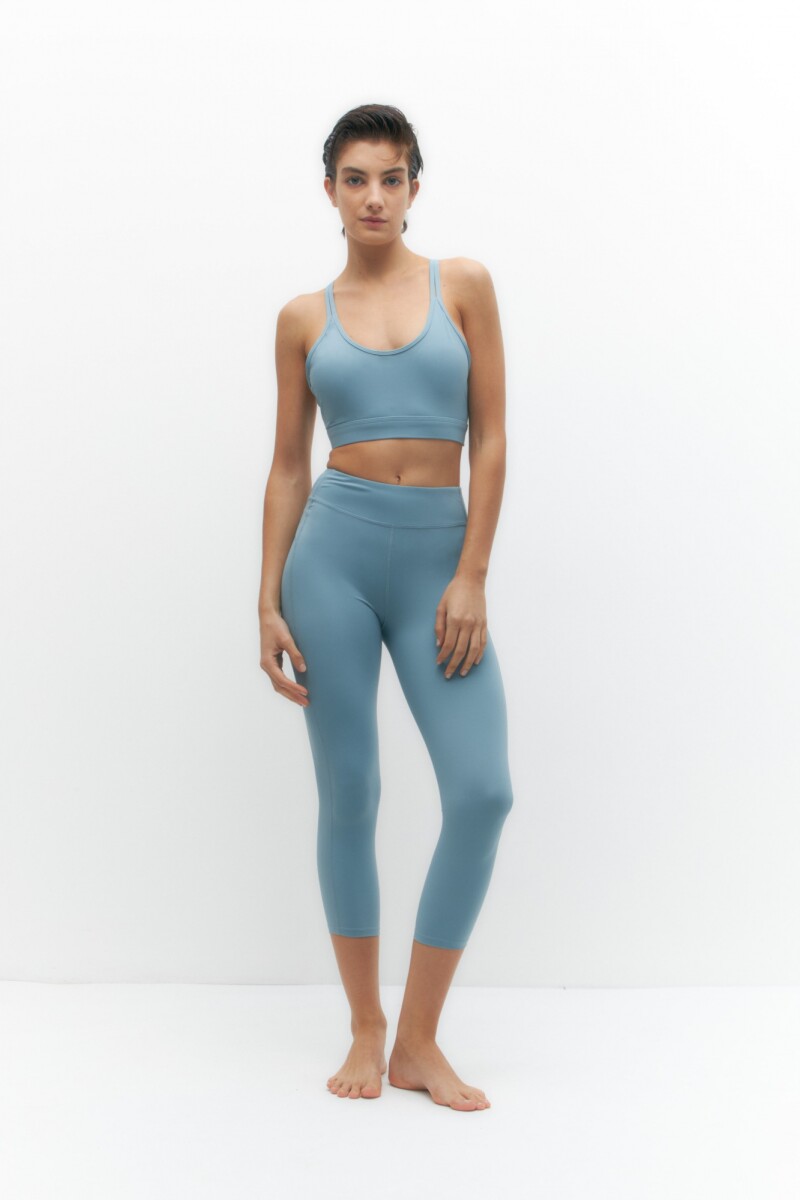 Legging cropped azul