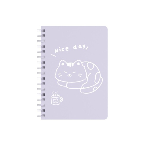 Cuaderno espiral animales A6 violeta