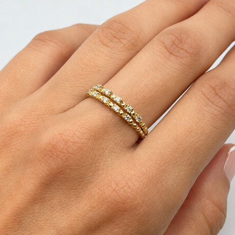 Anillo Takina de Oro Amarillo 18k con Brillantes Anillo Takina de Oro Amarillo 18k con Brillantes