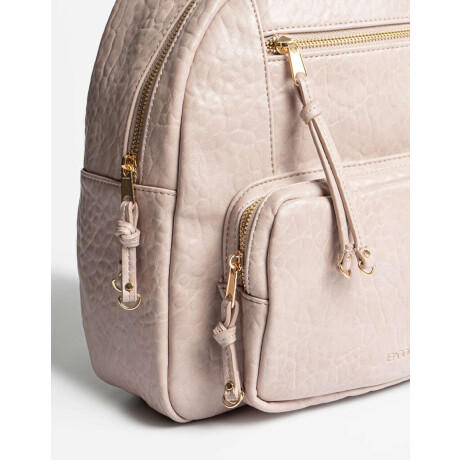 Mochila Efecto Croco Rosa Piel