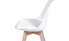 Silla Eames Joly - Acolchonado - Base De Madera Blanco