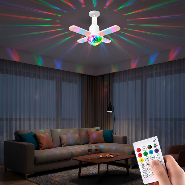 Lampara Led Colores Blutooth Música Parlante Control Luz Rgb Color Blanco