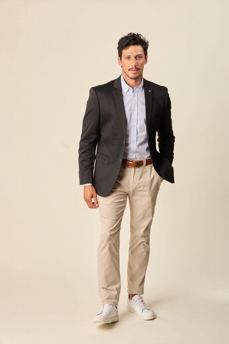 Saco Sport Knitted Classic Fit - Negro 