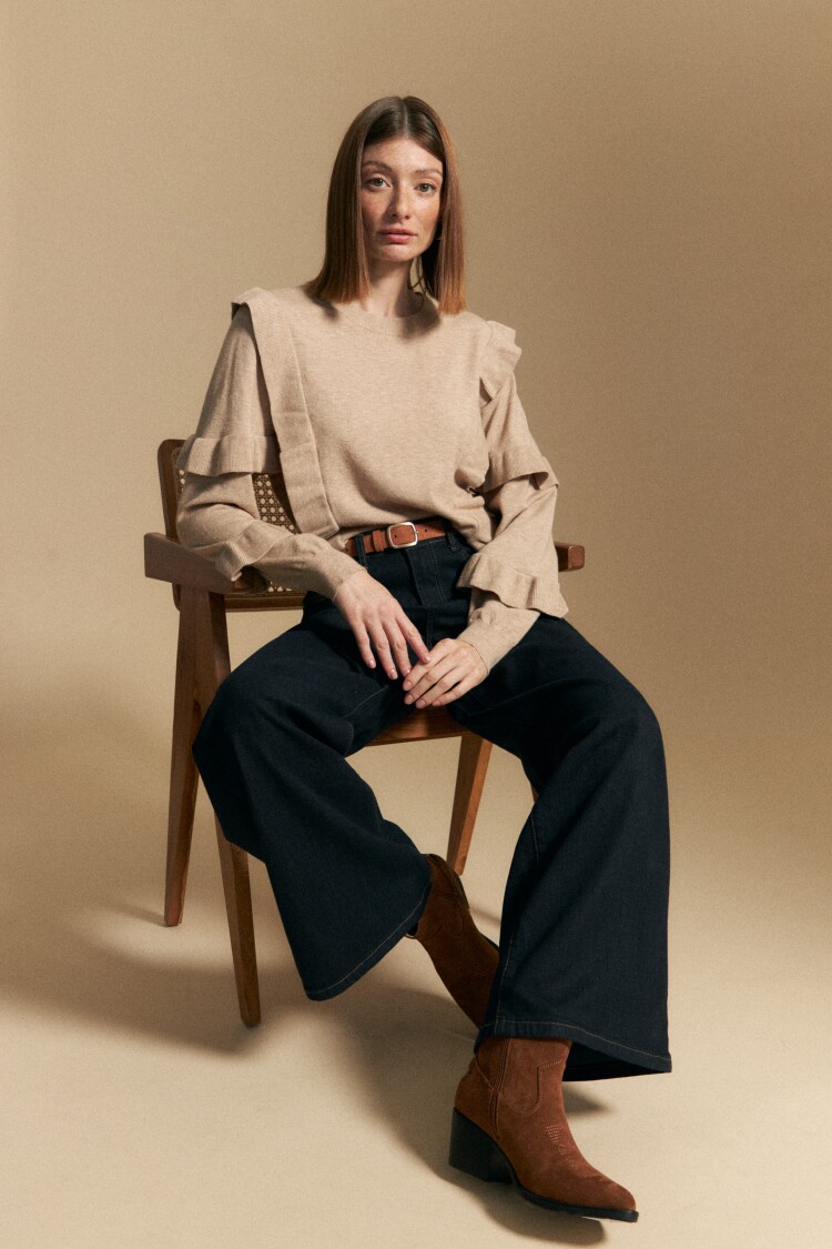 SWEATER CIGANDA Beige Oscuro