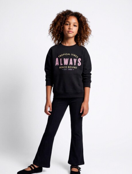 CALZA INFANTIL MODELO FLARE NEGRO