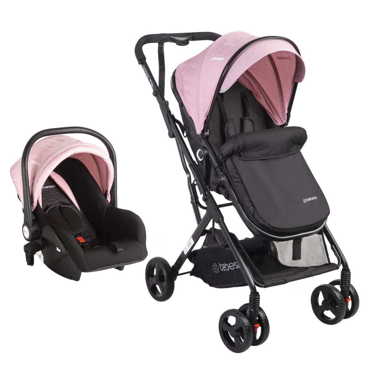Coche Travel System I-Size Vox Bebesit - Rosa 