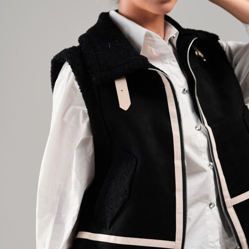 Chaleco con sherpa Slowly Black