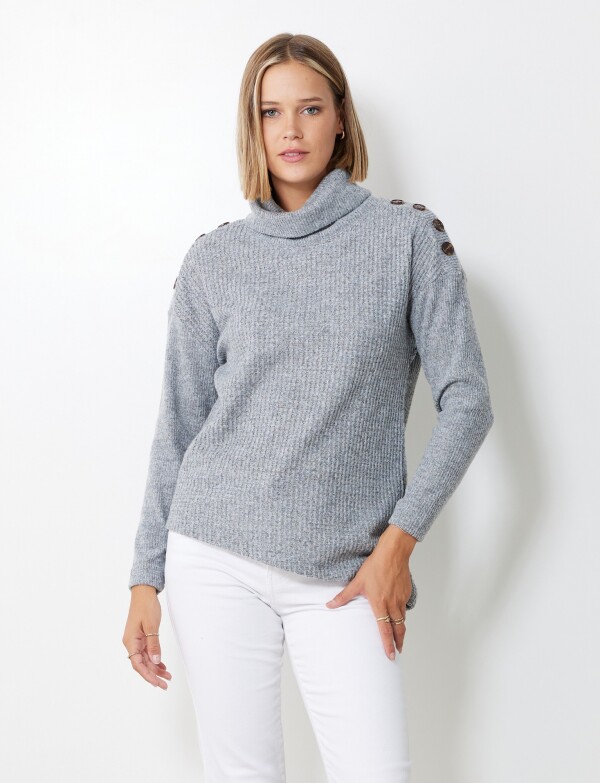 Polera Botones GRIS