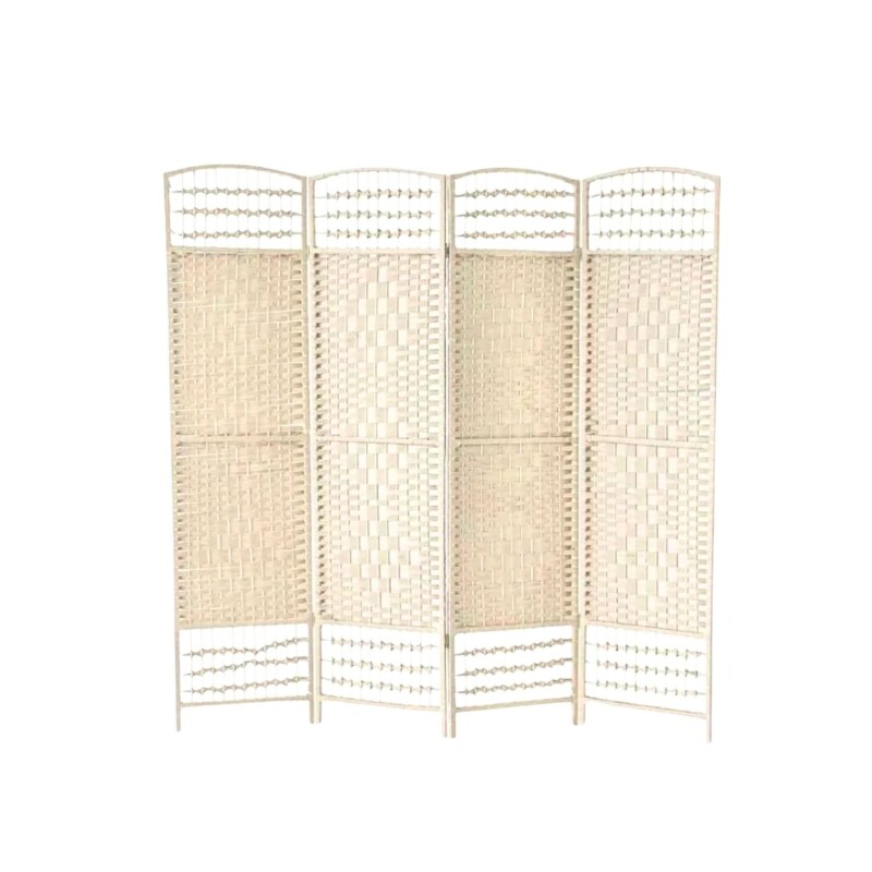 Biombo separador de rattan 1.8 mts Beige