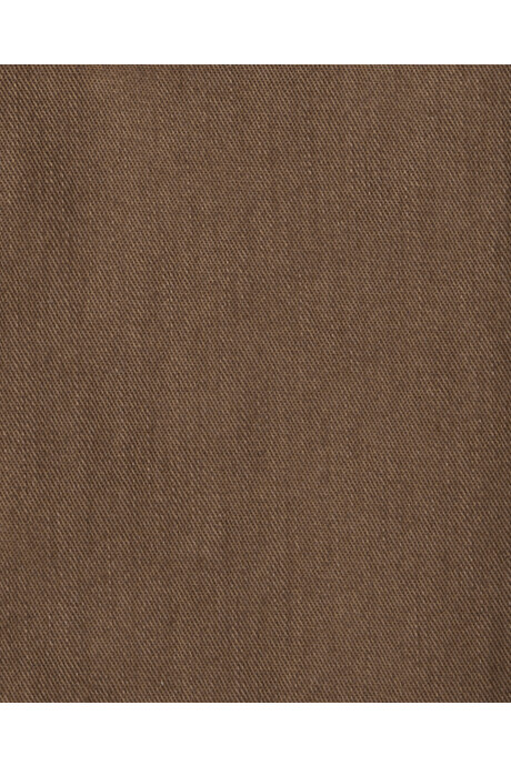 Camisa de algodón, marrón Sin color