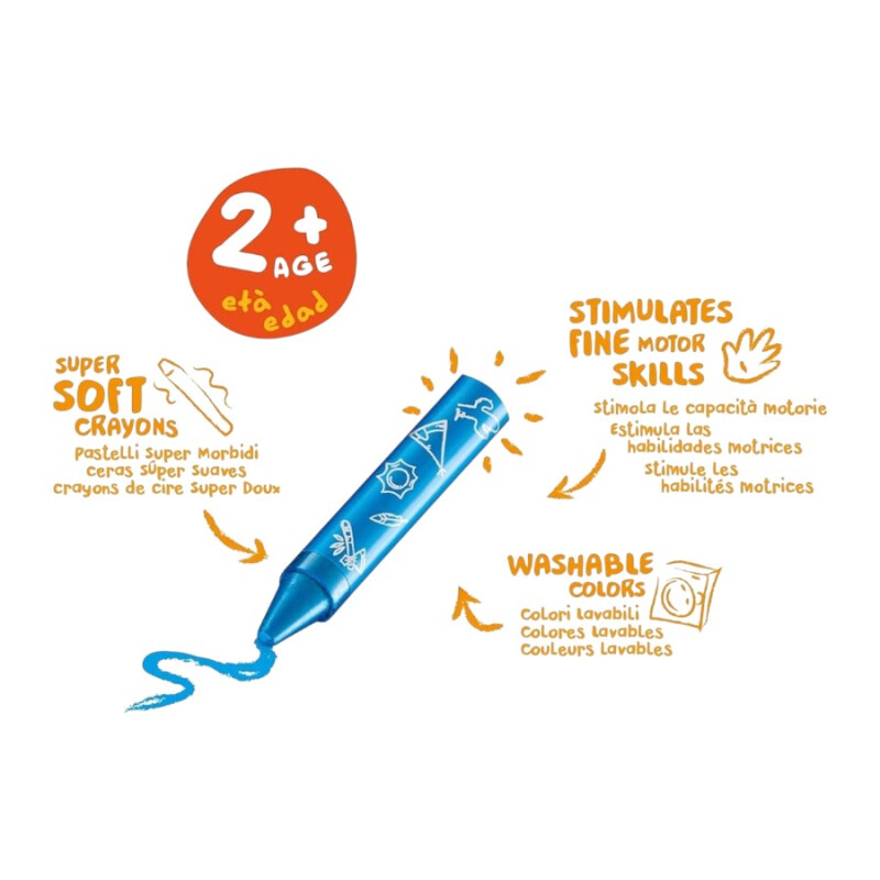 Crayones Carioca Baby Wild 8 Colores Crayones Carioca Baby Wild 8 Colores