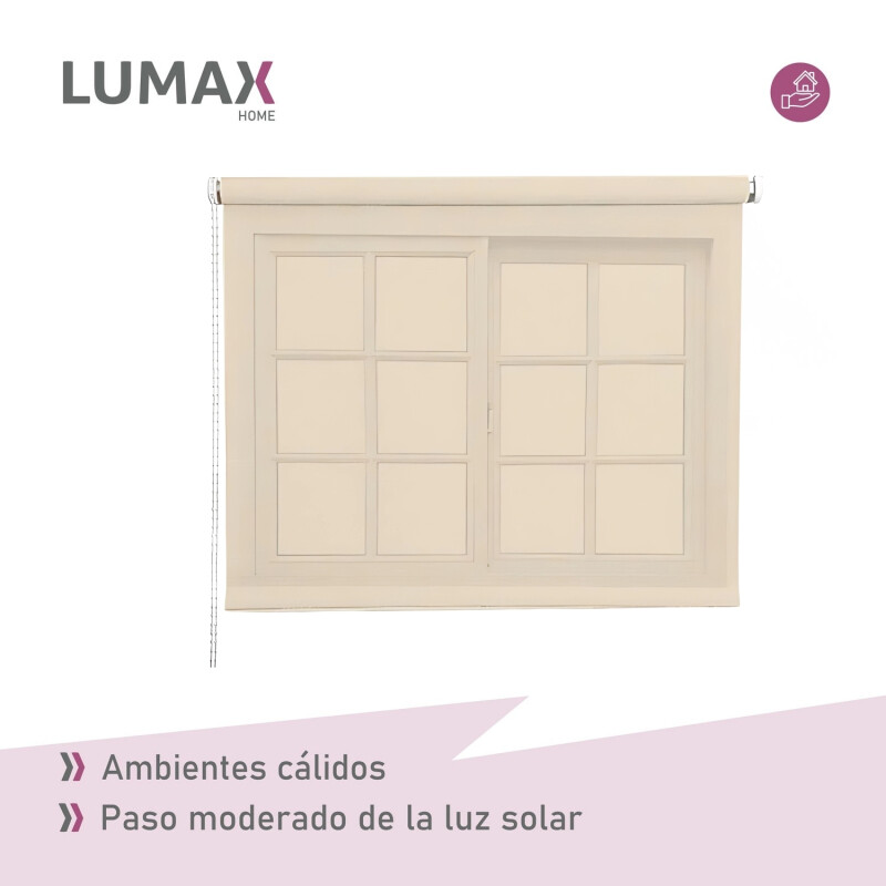 Cortina Roller Rústica Lumax Colores 1.8x2.0 M Calidad Beige