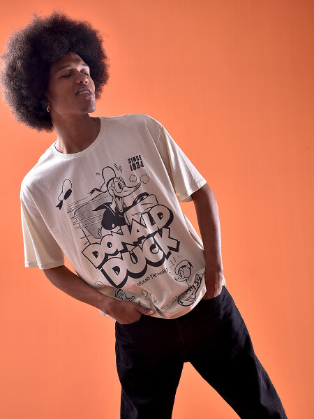 REMERA DONALD RETRO BEIGE CLARO
