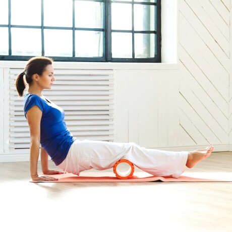 Rolo Pilates Yoga Rodillo Sensitivo 33cm Masajeador Celeste