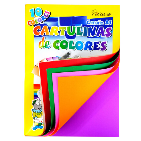 BLOCK CARTULINAS X 10 COLORES TAMAÑO A4 BLOCK CARTULINAS X 10 COLORES TAMAÑO A4