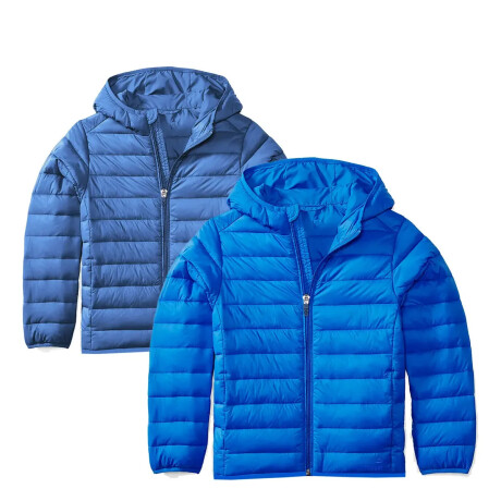 Campera Abrigo Topper Inflada Con Capucha P/ Niños Azul indigo