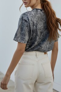 Remerón Algodón Lavado Gris Oscuro