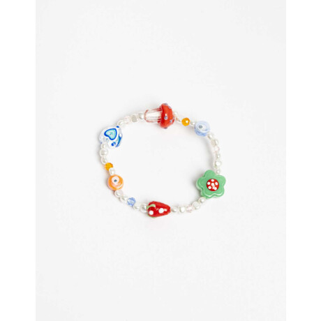 Pulsera Elástica Mix De Beads Combinacion Multicolor