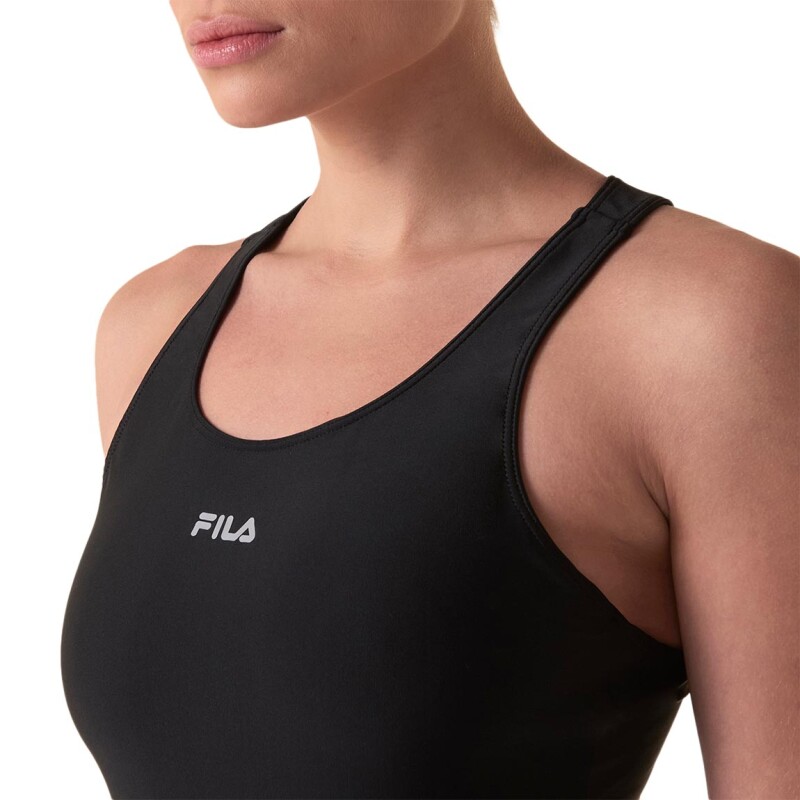 Fila Tri Logo Ii Malla Traje De Baño Natacion Para Mujer - Negro/gris Negro-gris