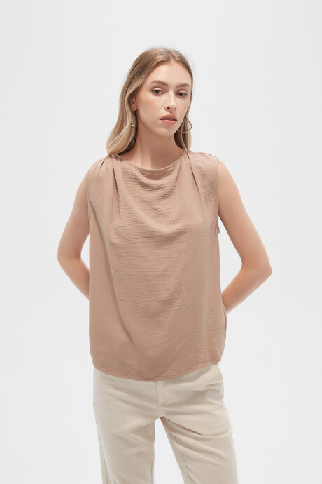 Blusa Rugla Taupe Claro